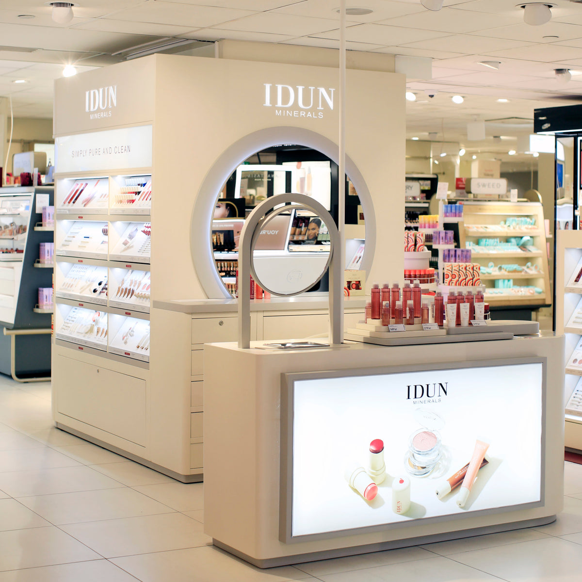 Discover IDUN Minerals brand space at Åhléns City, Stockholm